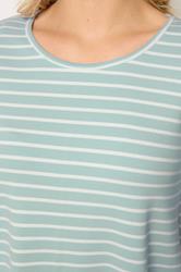 YOURS Plus Size Blue Stripe Swing Top | Yours Clothing 4