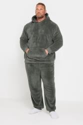 BadRhino Big & Tall Charcoal Grey Super Soft Borg Lounge Set | BadRhino 4