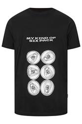 BadRhino Big & Tall Black Extra Long 'Six Pack' Graphic T-Shirt | BadRhino 5