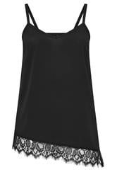 LIMITED COLLECTION Curve Black Asymmetric Vest Top