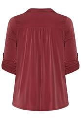 EVANS Plus Size Wine Red Long Sleeve Blouse | Evans  2