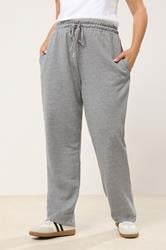 YOURS Plus Size Grey Straight Leg Joggers | Yours Clothing 3