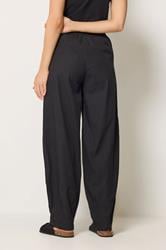 LTS Tall Women's Black Cotton Barrel Trousers | Long Tall Sally 2