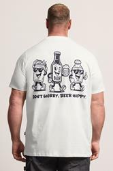 BadRhino Big &Tall White Extra Long 'Beer Happy' Tee | BadRhino 2