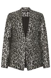 STAR Silver Leopard Tailored Jacquard Blazer | StarByJM 6