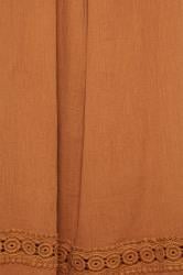 YOURS Curve Plus Size Orange Crochet Lace Tunic Blouse | Yours Clothing 5