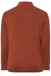 BadRhino Big & Tall Henna Red Milano Quarter Zip Jumper | BadRhino 2