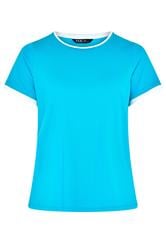 YOURS Curve Blue Premium Ringer T-Shirt