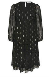 YOURS LONDON Plus Size Black Sequin Detail Smock Midi Dress | Yours Clothing 5