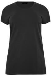 YOURS Curve Black Longline T-Shirt
