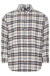 BadRhino Big & Tall Brown & Blue Brushed Checked Shirt