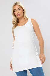 YOURS 2 PACK Plus Size Black & White Longline Vest Tops | Yours Clothing 2