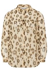 YOURS LONDON Plus Size Natural Brown Watercolour Animal Shirt | Yours Clothing 5