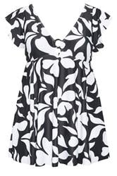 YOURS Plus Size Black Floral Print Swim Dress | Yours Clothing 6