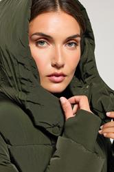 LTS Tall Khaki Padded Longline Maxi Coat | Long Tall Sally 5
