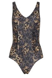 LTS Tall Women's Chocolate Brown Leopard Print Swimsuit | Long Tall Sally 7