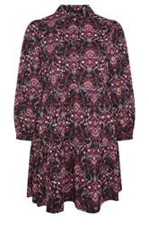 YOURS Plus Size Black Paisley Tiered Shirt Dress | Yours Clothing 6