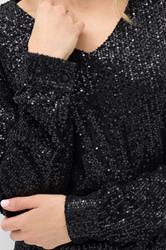 LTS Tall Women's Black Sequin V-Neck Top | Long Tall Sally 5