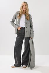 LTS Tall Grey Formal Scarf Coat | Long Tall Sally 2