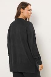 YOURS Plus Size Black Boyfriend Button Through Cardigan | Yours Clothing 4