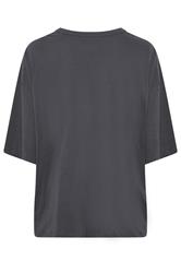 YOURS Plus Size Charcoal Grey Oversized Boxy T-Shirt | Yours Clothing 6