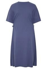 YOURS Plus Size Blue Front Tie Midi Dress | Yours Clothing 2
