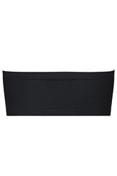 YOURS Plus Size Black Seamless Padded Non-Wired Bandeau Bra | Yours Clothing 4