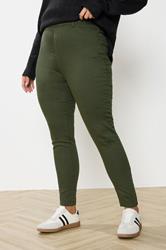 YOURS Plus Size Green GRACE Jeggings | Yours Clothing 3