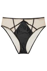 PLAYFUL PROMISES Ramona Illusion Strap Mesh High Waist Brief | Yours Clothing 5