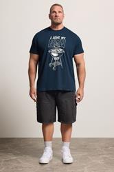 BadRhino Big & Tall Navy Blue 'My BBQ' Graphic T-Shirt | BadRhino 1