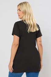 YOURS Plus Size 2 PACK Black Longline T-Shirts | Yours Clothing 5