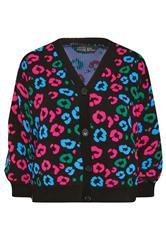 LIMITED COLLECTION Curve Black Leopard Print Balloon Sleeve Cardigan