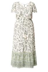 YOURS Curve Green Paisley Border Detail Dress