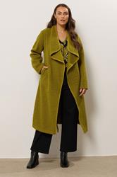 EVANS Plus Size Green Waterfall Coat | Evans 5