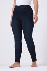 Plus Size Indigo Blue Stretch Pull On JENNY Jeggings | Yours Clothing 3