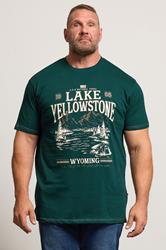 KAM Big & Tall Green Lake Yellowstone Graphic T-Shirt | BadRhino 3
