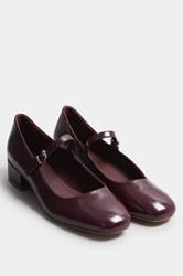 LTS Burgundy Red Mary Jane Heels In Standard Fit