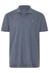 BadRhino Big & Tall Blue Ribbed Trophy Polo