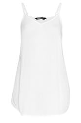 YOURS Curve White Crinkle Cami Vest Top