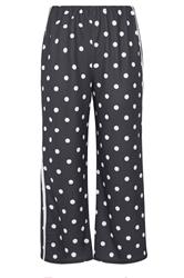 LIMITED COLLECTION Plus Size Black Polka Dot Side Stripe Trousers | Yours Clothing 6