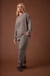 YOURS Plus Size Chocolate Brown Cuffed Joggers | Yours Clothing 1
