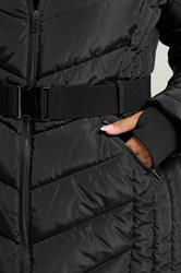 YOURS Plus Size Black Belted Puffer Coat | Yours Clothing 6