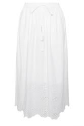 YOURS Plus Size White Broderie Anglaise Maxi Skirt | Yours Clothing 6