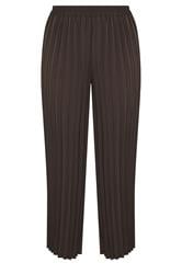 YOURS LONDON Curve Chocolate Brown Pleated Trousers