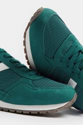 Teal Green Colourblock Trainers In Extra Wide EEE Fit | Yours Clothing 5