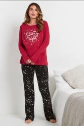 LTS Tall Red Star Print Wide Leg Pyjama Set | Long Tall Sally 3