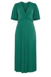 YOURS LONDON Curve Aqua Blue Knot Pleated Maxi Dress