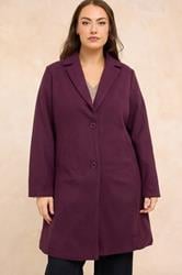 EVANS Plus Size Burgundy Red City Coat | Evans  3