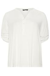 YOURS Curve White Placket Shirt