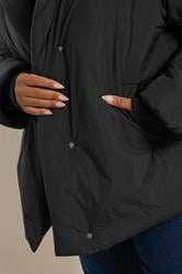 YOURS Plus Size Black Padded Coat | Yours Clothing 4